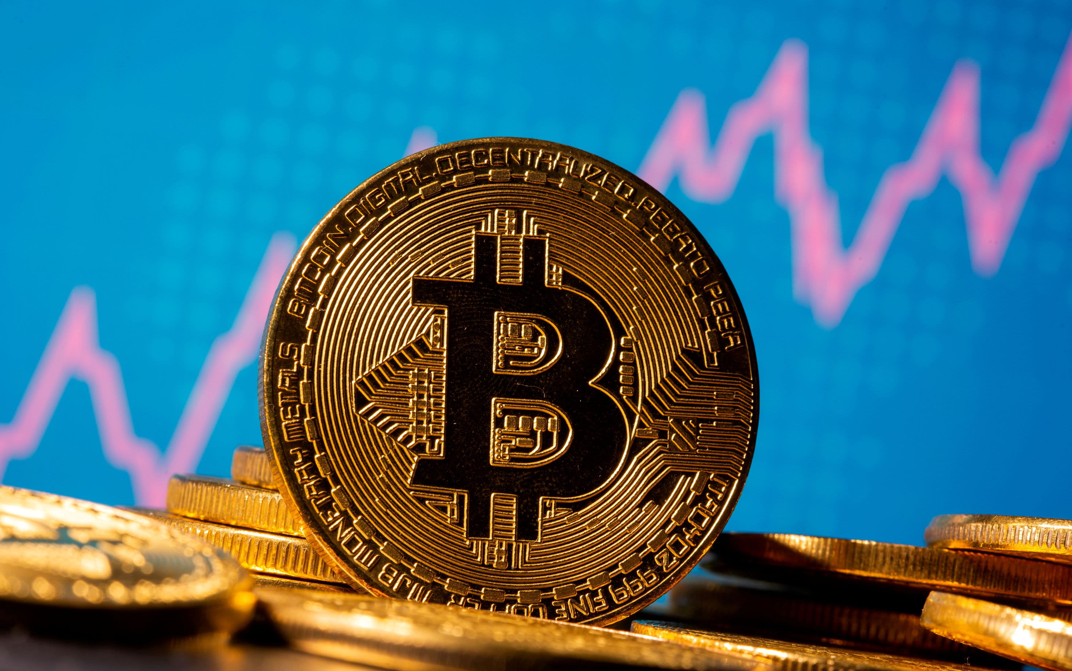 bitcoin in the appearance of a physical coin